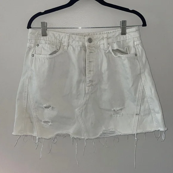 Free People Off White Jean Skirt - Picture 2 of 6